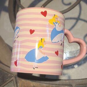 Alice in Wonderland Heart Handle Mug, NWT